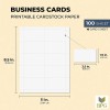 100 Pack Blank Business Card Stock Sheets for Printers, 1000