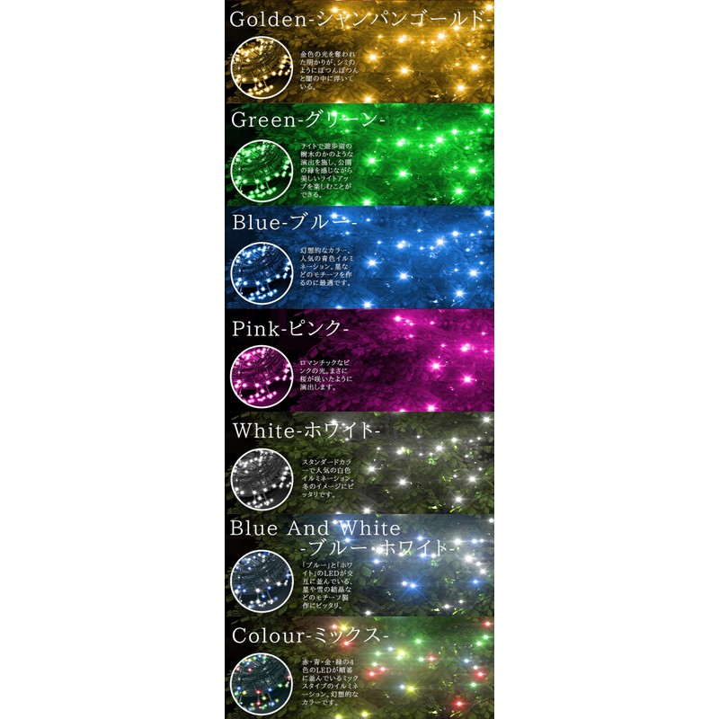 Illumination, Solar Light, Large Panel, Waterproof, 300 LED, 30 m,