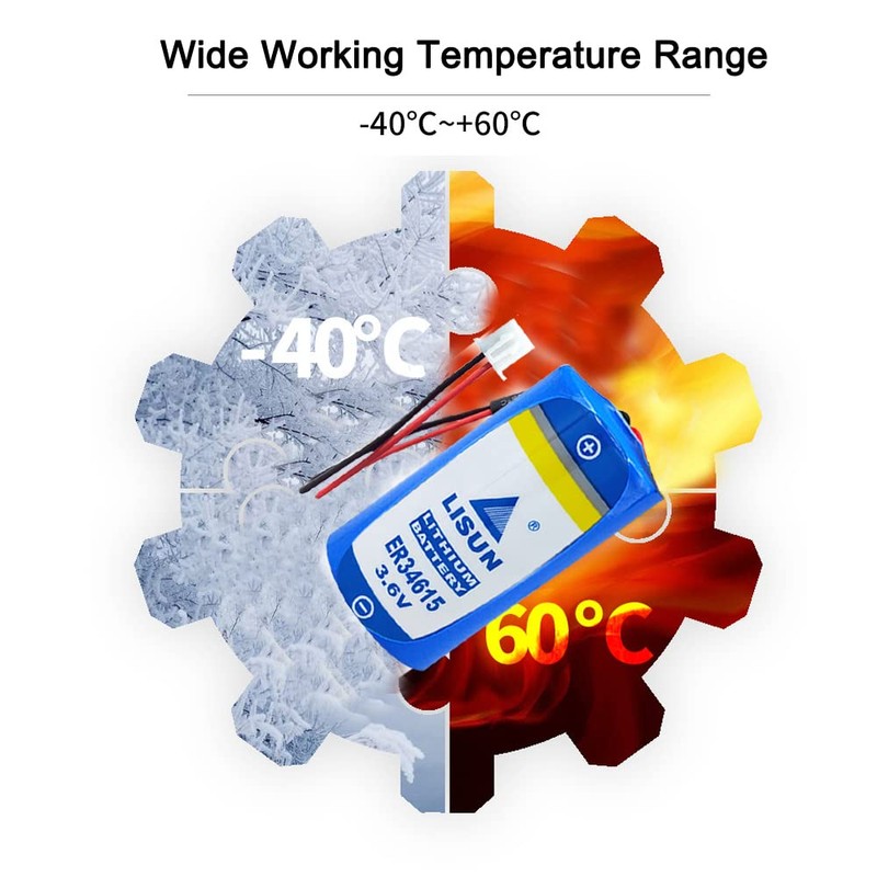 STEPMAX (5 Pack ER34615 D Cell Lithium Battery 3.6V 19000mah