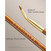 Desert Oak Series Bent Eyeliner Brush - 30° Angled Kolinsky