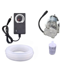Food Grade Water Pump Speed Control with 13ft Non-kinking Silicon Tube Pipe Low Noise Diaphragm Pump 2L 0.53gal/min Self Priming Fresh Water Flow for Home Brewing Beverages Cooling