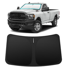 INSAUTO Foldable Windshield Sun Shade for Dodge RAM 2500 3500 2010-2025, Heat & UV Protection Car Sunshade with Storage Bag, Keep Interior Cool & Easy Installation