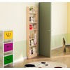DINFOX 6 Tier Behind The Door Bookshelf, Kids Bookcase Rack