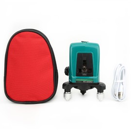 FC-435AG High Precision Green Beam Self-Leveling Alignment Laser Level 2 Line Horizontal Vertical Measuring Tool
