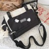 Bolso De Hombro Para Mujer/bolso Escolar/bolso De Lona/versión Coreana/gran Capacidad/rojo,