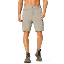 Men's Hiking Cargo Shorts Quick Dry Lightweight Travel Shorts with Multi Pockets for Fishing Camping Golf