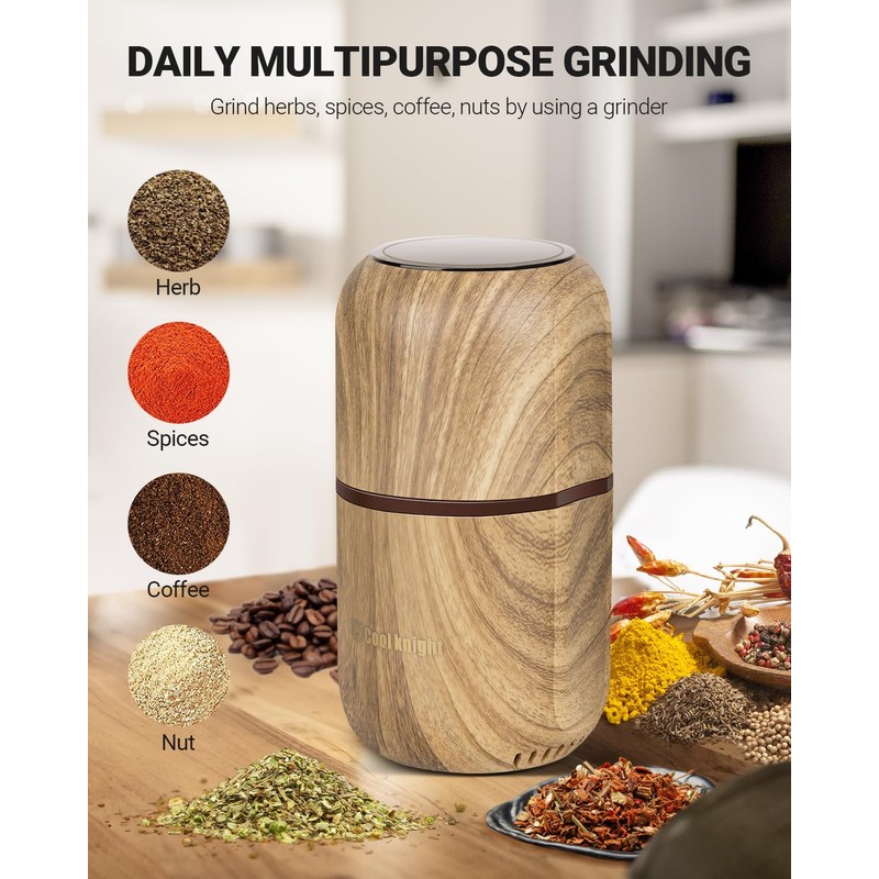 COOL KNIGHT Electric Herb Grinder [Large Capacity/High Rotating Speed]-Electric Grinder