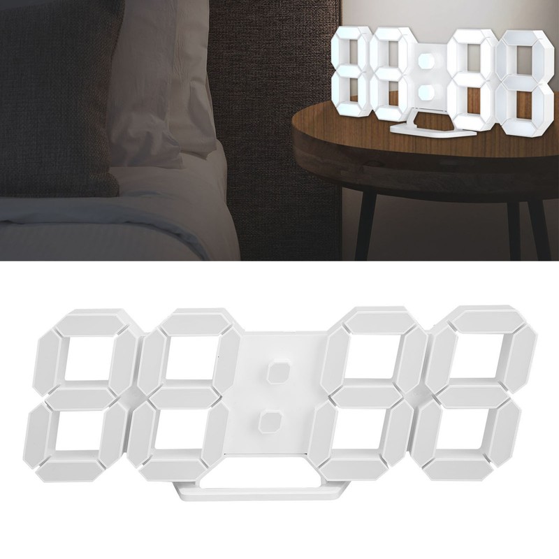 3D LED Wall Clock Brightness Adjustable Innovative 3D Table Wall