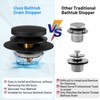 Bathtub Drain Stopper, Uxoz Universal Tub Stopper for Replacing Tip