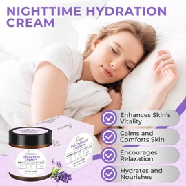 FeeMeFee FeeMeFee Magnesium Lotion for Sleep, Natural Magnesium Cream, Magnesium Butter with Coconut Oil, Shea Butter, Vitamin E, Lavender, 4 oz