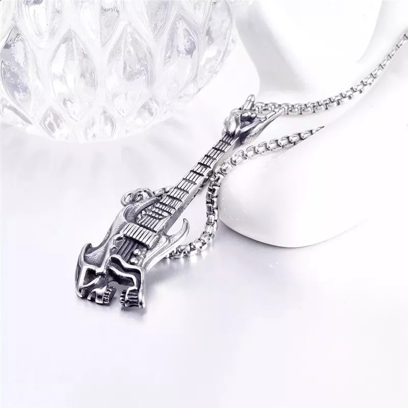 Jextech Collar Guitarra Hard Metal Rock And Roll Calavera Skull