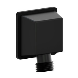 Wall Mounted Supply Elbow, Wall Elbow for Hand Shower, Solid Brass Wall Supply Elbow, Check Valve Included (Matte Black)