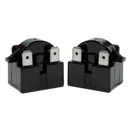 Refrigerator PTC Starter Relay QP2-4.7 4.7 Ohm 4 Pin Replacement for Whirl Pool Ken More Vissani Danby EdgeStar Summit Hai er Igloo Magic Chef Compressor Relay QP2-4.7G(2 Pcs)