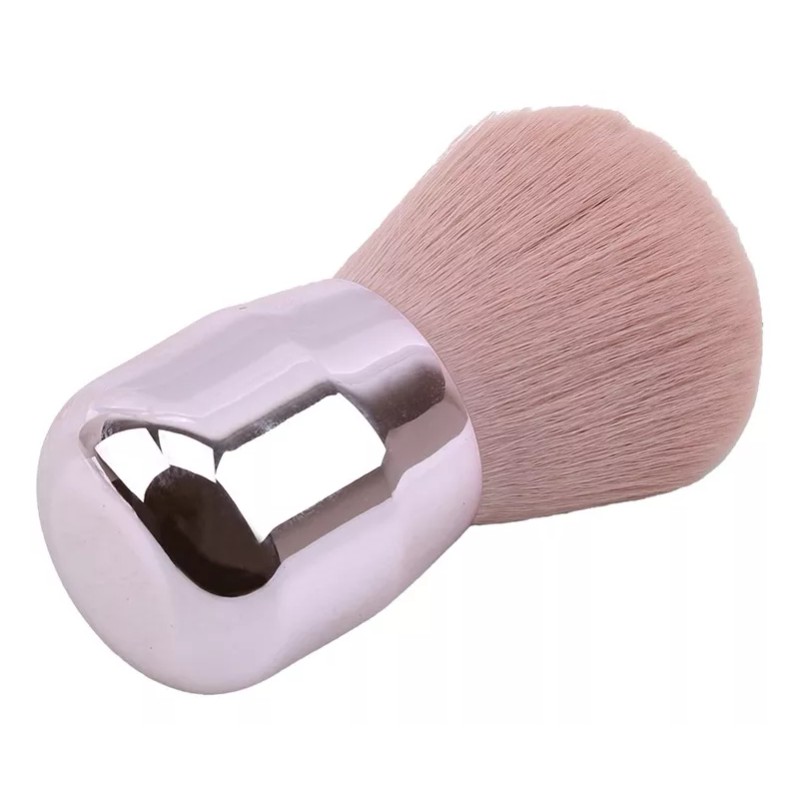 ZzDog Brocha Kabuki Redonda Suave Base Crema O Polvo Rosa
