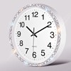 GUFONKOD Bling Crystal Round Wall Clock for Wall Decoration,Design Glass
