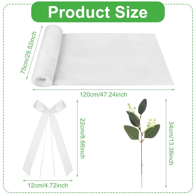 24 Sets Wedding Aisle Decorations for Ceremony Set Wedding Chair