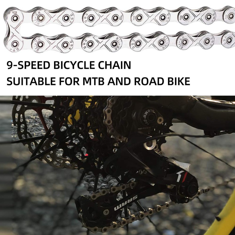 BeiLan 116 Links Bicycle Chain 9-Speed
