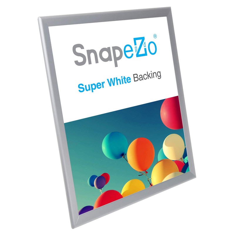 SnapeZo Poster Frame 22x28, Silver, 1.25 Inch Aluminum Profile, Front-Loading