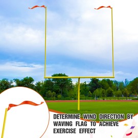 Mepase Set of 4 Football Goalpost Wind Directional Flags with 8 Fixed Cable Tie for Practice, 4 x 42 Inch