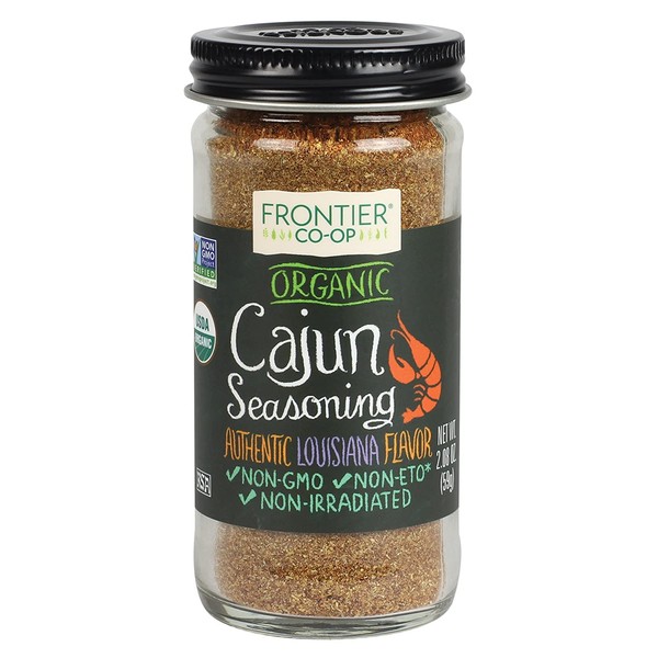 Frontier Cajun Seasoning Certified Organic, 2.08-Ounce Bottle
