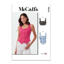 McCall's Misses' Corset Tops Sewing Pattern Packet, Design Code M8478, 16-18-20-22-24, Multicolor