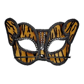 W WIDMANN MILANO Party Fashion, Tiger Maske, optimaler Komfort, realistisches Design, verstellbares Elastikband, vielseitig für alle Anlässe, ideale Maße für ein leichtes und angenehmes Tragegefühl