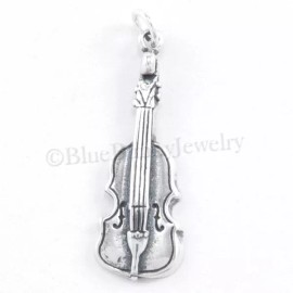 blue*bunny Violin Charm Pendant Instrument Musical Orchestra 925 STERLING SILVER music