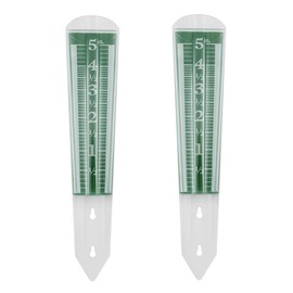 Sarini 2PCS 5 inch Rain Gauge Standing Stake Rain Gauge for Garden Yard Field Lawn