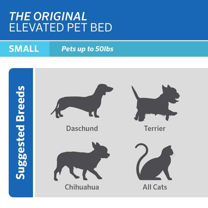 Coolaroo The Original Cooling Elevated Pet Bed, S to L