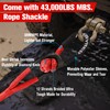 FieryRed Kinetic Recovery Rope Kit with 2 Soft Shackles, 7/8
