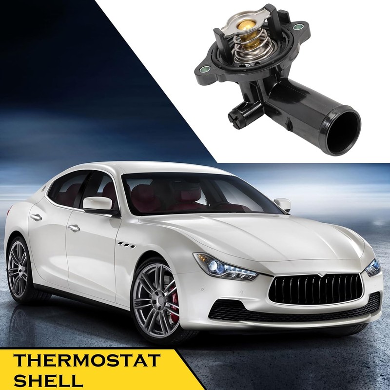 330424 Thermostat Housing Assembly Compatible with Maserati Ghibli Levante Quattroporte