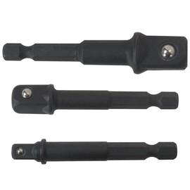 Upgraded 3pcs Socket Adapter Set for DeWalt DW2541IR DW2542IR DW2547IR Impact Drivers for use with ¼” sockets