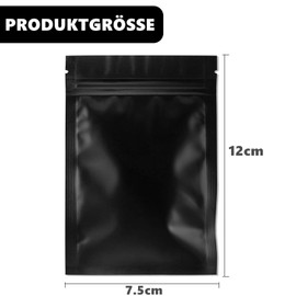 Norhogo Pack of 100 Bags Resealable Ziplock Bags Matte Aluminium Foil Packaging Bag Zipper Self Seal for Food Jewelry Electronics Self Sealing Storage