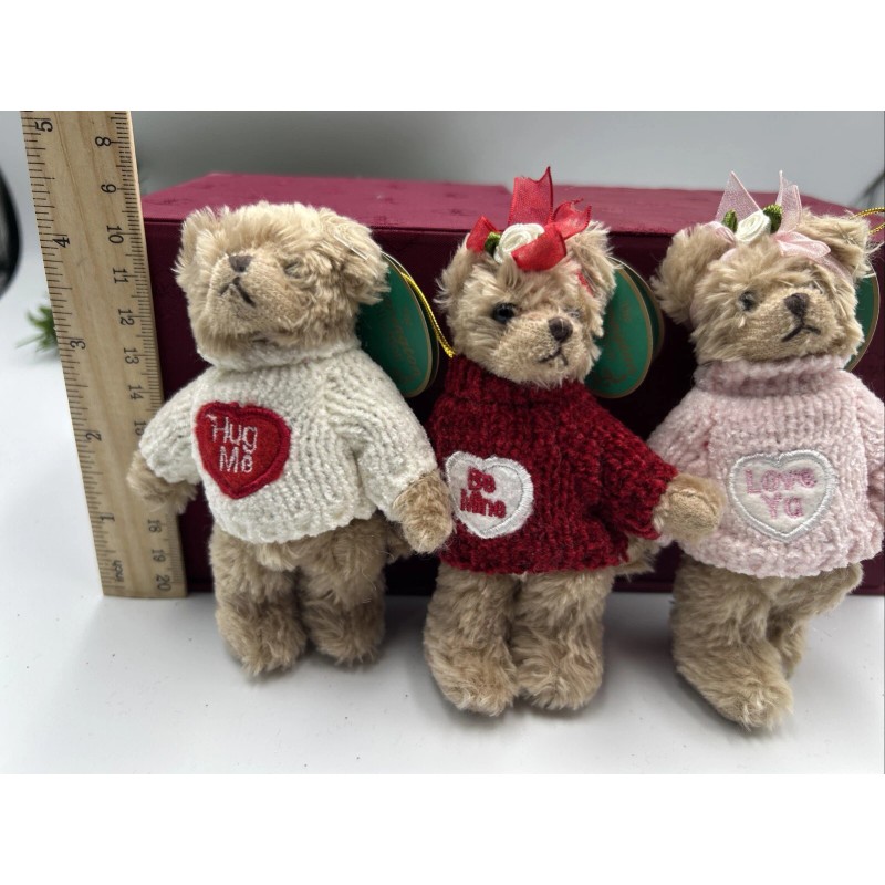 Bearington Bears Lot of 3 Bearington Collection Mini Valentine Jointed