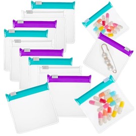 Hemoton 30 Bolsas De Pastillas Eva Con Cremallera Bolsas Organizadoras De Medicamentos Compactas Para Viaje Protección Segura Y Fácil Identificación De Medicinas