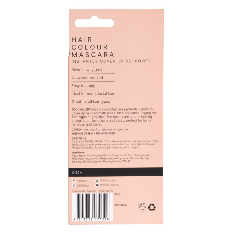 1000 Hour Hair Mascara - Black