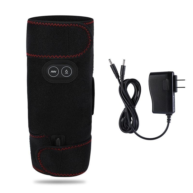 Doact new heateds vibration physiotherapy knee pads Single Pack Black