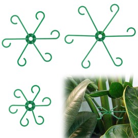 3pcs Plant Stem Support, Climbing Houseplant Stem Supports Plant Climbers Holders Adjustable Plant Stem Hook Stakes Trellis Climbing Clips Rack Growth Accessories for Flower Plants Indoor (Green)
