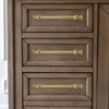 CABDM 2 Pack 4 Inch Hole Center Brushed Brass Cabinet