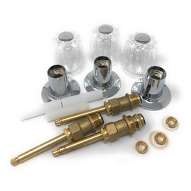 SHOWER TRIM Compatible with Price Pfister 3 Acrylic Shower Handle Set HOT COLD AND DIVERTER MADOL
