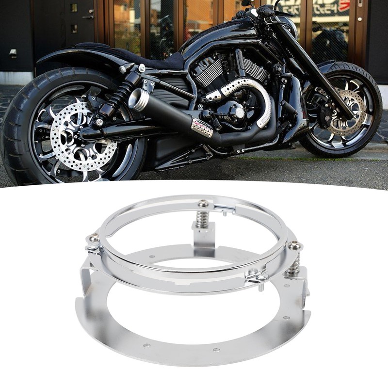5.75in Round Headlight Mounting Bracket Stable Firmly Fixed Iron Universal