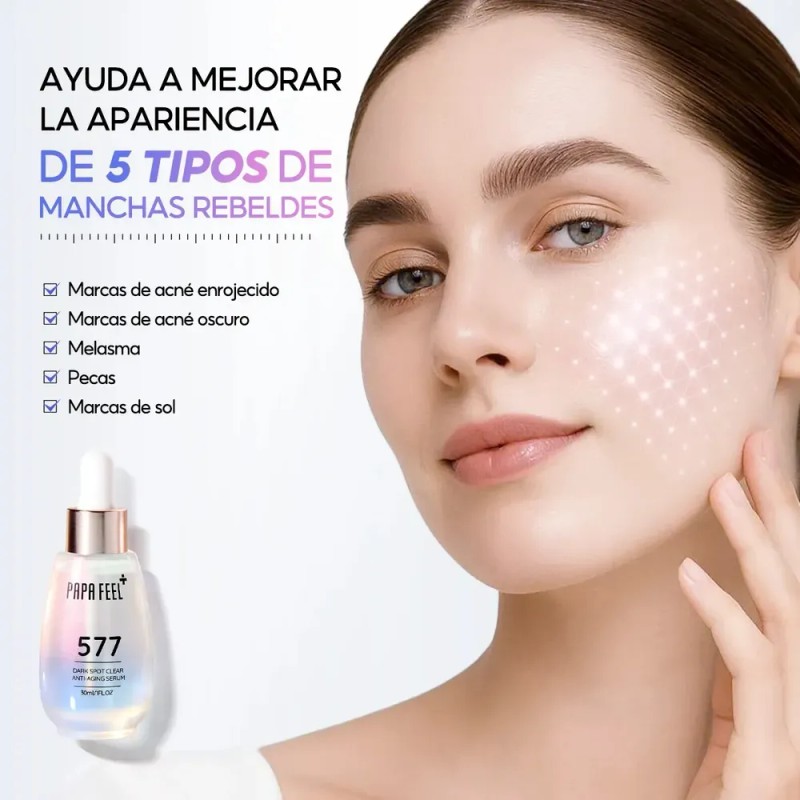 Papa Feel 577 Serum Aclarante Antimanchas Antiarrugas 30ml Sensible Día/noche