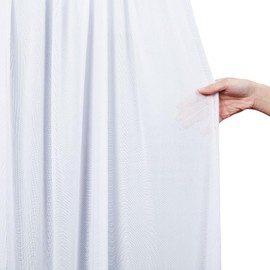 NBEADS 2.1 Yards(2m) Power Net Fabric, 4-Way Stretch Mesh Fabric Lightweight Sheer Mesh 175cm Wide Material Mesh Polyster Netting Fabric Apparel Fabric for DIY Sewing Crafts, WhiteSmoke