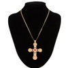 Shiny Cross Pendant Necklace for Women Fashion Molecule Chain necklace