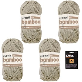 myboshi Bamboo Super Soft Bamboo Cotton Yarn Crochet Knitting Durable Clothing Amigurumi 60% Viscose 40% Cotton Beige 4 Balls