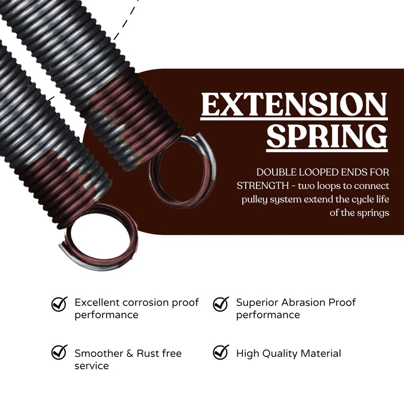 Heavy Duty Residential Garage Door Extension Springs 2-Pack (160 lbs.)