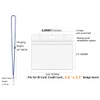 Horizontal ID Badge Holder with Breakaway Lanyards Clear Plastic Name