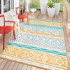 Lahome Waterproof Outdoor Rug 9x12, Reversible Outdoor Plastic Straw Rug