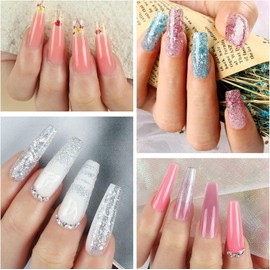 7pcs Kit Poly Nail Gel para Uñas - Extensión Rápida de Larga Duración 6pcs 15ml - Nail Art Kit Regalo para Mujeres (TONOS MOD #4)