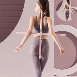 Sangpum Sangse Seolmyeong Chamjo 스트레칭봉 십자 스트레칭 막대 요가 필라테스 바른자세 [스트레칭막대 블루] Stretching Stick Cross Stretching Bar Yoga Pilates Posture Corrector [Stretching Bar Blue]